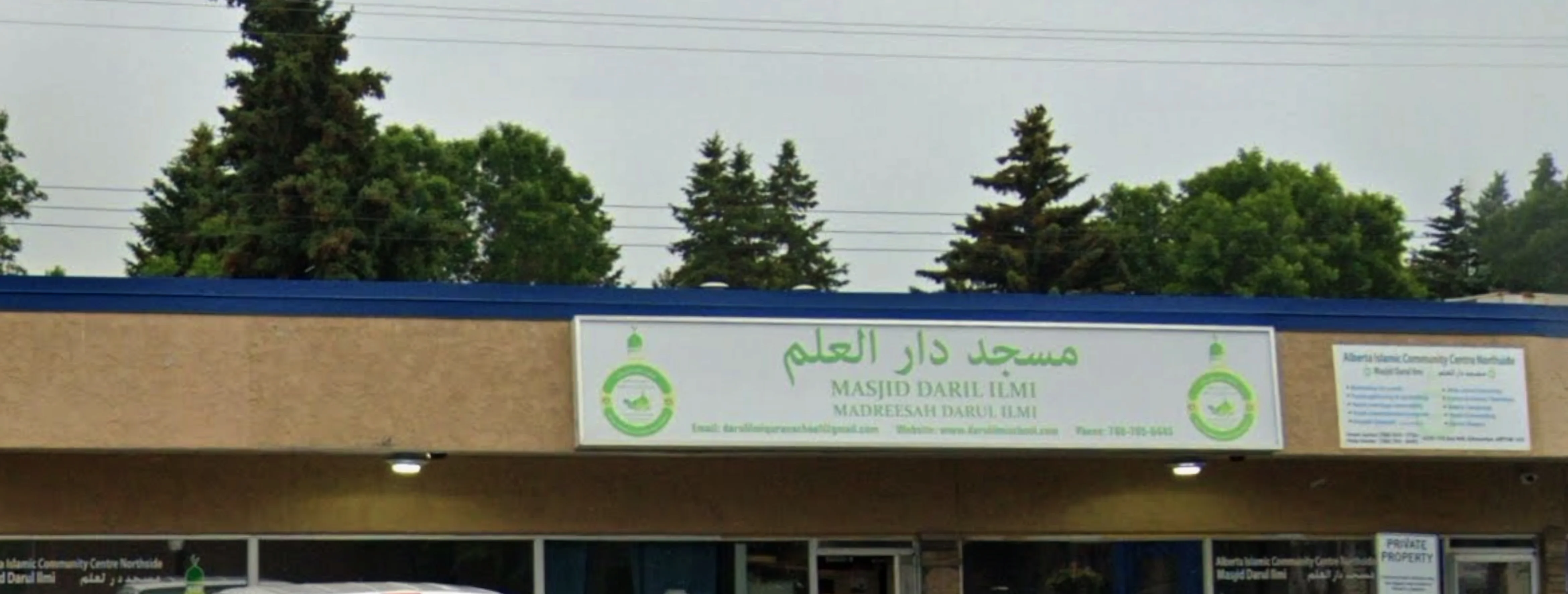 Exterior view of Darul Ilmi Masjid Edmonton building
